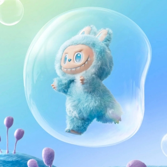 POP MART Labubu The Monsters Big Into Energy BIE - Hope - AUTHENTIC Blue Tie Dye - Picture 4 of 8